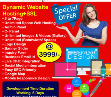 We are giving you a very cheap amount of Website Development Just Rs.3999. Offer valid for a limited time only. We Provide Services Dynamic Website Development
